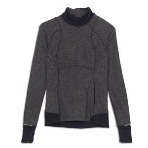 Lululemon Runderful Half Zip Running Top Heathered Gray Size S